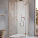 Radaway Essenza Brushed Copper PTJ szögletes szálcsiszolt réz zuhanykabin Vásárlói kedvenc