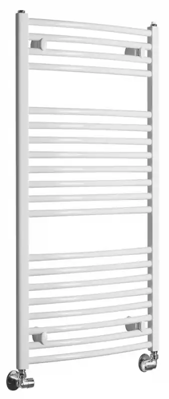 AQUALINE ORBIT Fürdőszobai radiátor, íves, 450x960mm, 447W, fehér (ILO94T) Vásárlói kedvenc