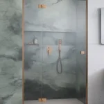 Korlátozott ajánlat Radaway Essenza Brushed Copper DWJ szálcsiszolt réz zuhanyajtó