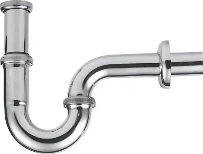Outlet AQUALINE mosdó szifon szorító anyával, 1"1/4-32mm, réz/króm (CV1005)