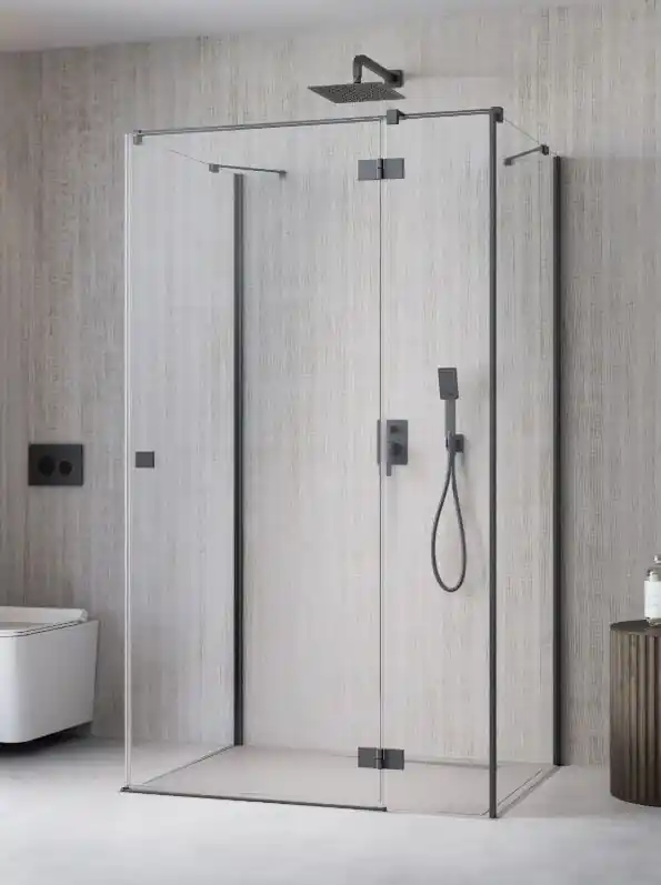 Akció Radaway Essenza Brushed GunMetal KDJ+S szögletes szálcsiszolt fegyvermetál zuhanykabin