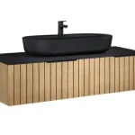 Utolsó esély AREZZO design MONTEREY 120 cm-es alsószekrény 2 fiókkal természetes fa színben, szifonkivágással