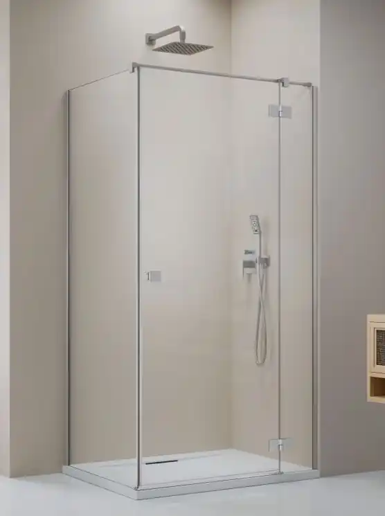 Radaway Essenza Brushed Nickel KDJ szögletes szálcsiszolt króm zuhanykabin Újdonság