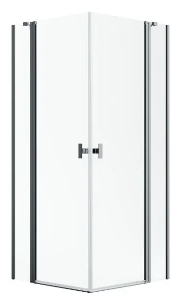 Radaway Nes Brushed GunMetal KDD II szögletes szálcsiszolt fegyvermetál zuhanykabin Újdonság