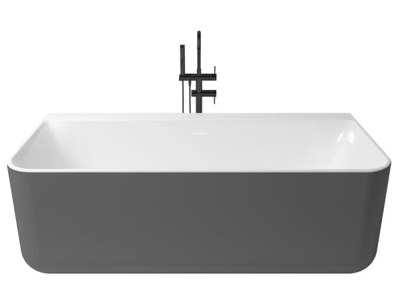 Outlet Zenon Kivu Wall Titanio Metallic/Blanco Brillo kád