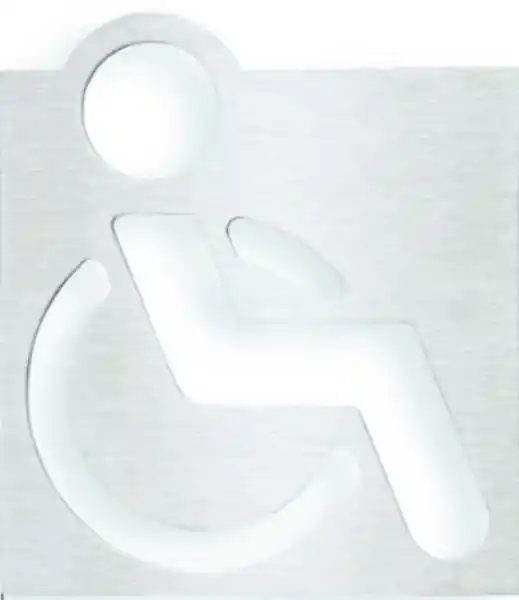 BEMETA HOTEL Tábla: Mozgáskorlátozott WC, 120x130x2mm, matt (111022025) Biztonságos vásárlás