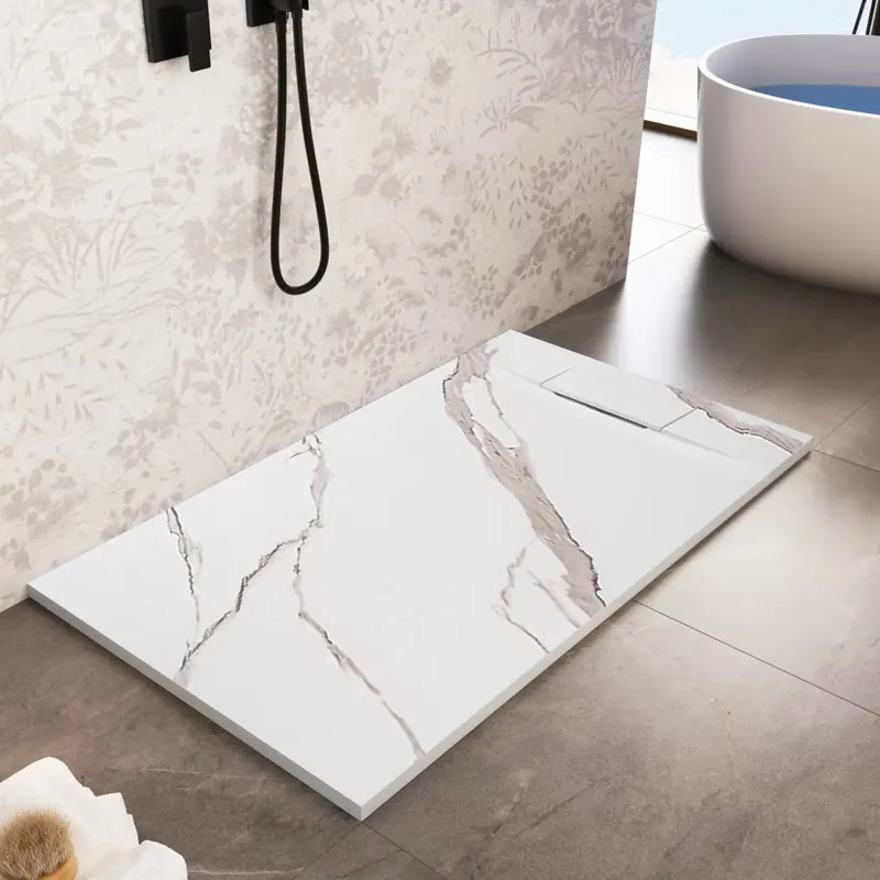 Zuhanytálca Bazalt CARRARA WHITE 80x100 Rendeld meg most