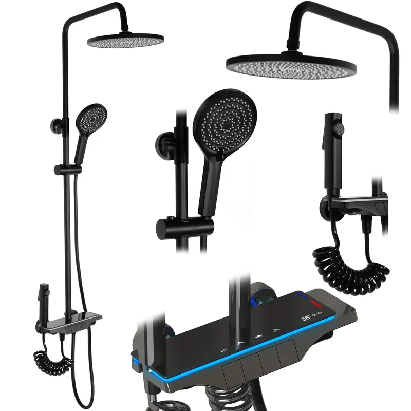 Legjobb ár Zuhanyszett REA Savio Led Black