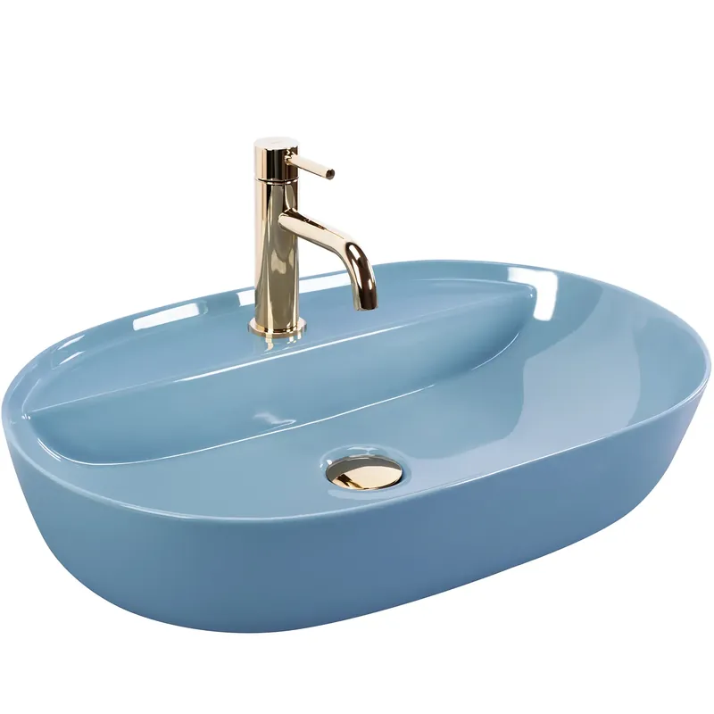 Pultos mosdó REA Aura 61 L.Blue Shiny Legjobb ár