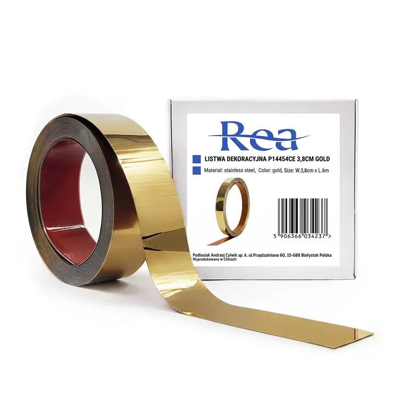 Bestseller Öntapadós dekorációs szegélyléc Rea P14454CA 3,8cm Gold
