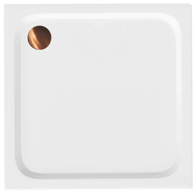 Végkiárusítás Zuhanytálca Rea Belmond White 80x80 Brush Copper