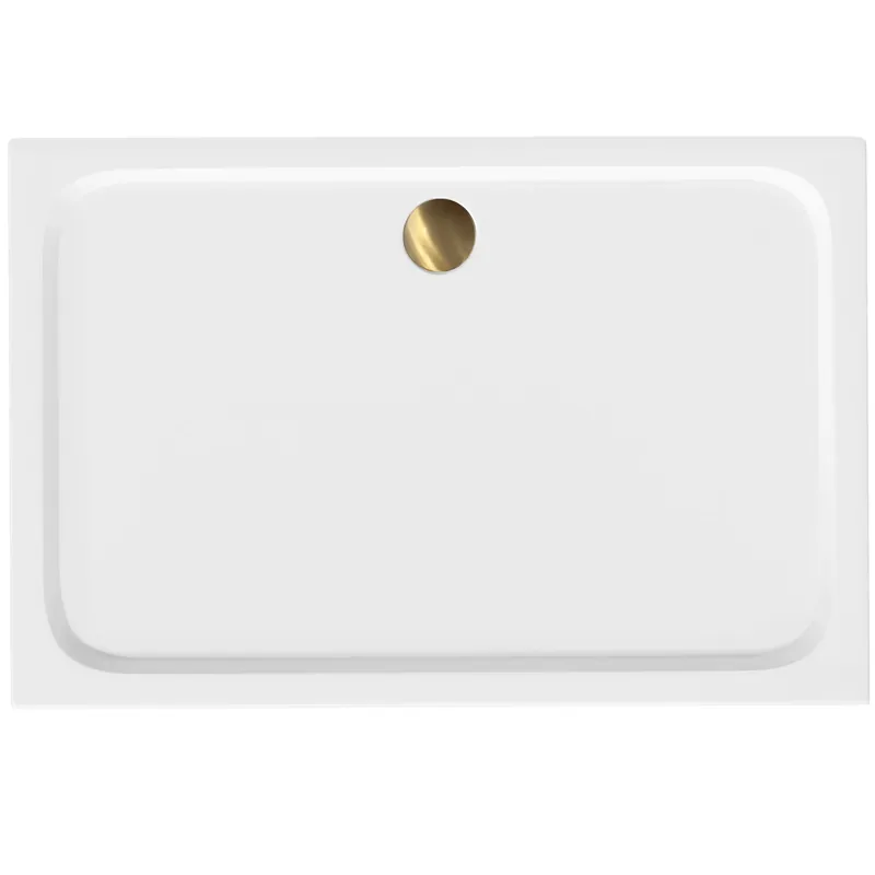 Exkluzív ajánlat Zuhanytálca Rea Belmond White 80x100 Brush Gold