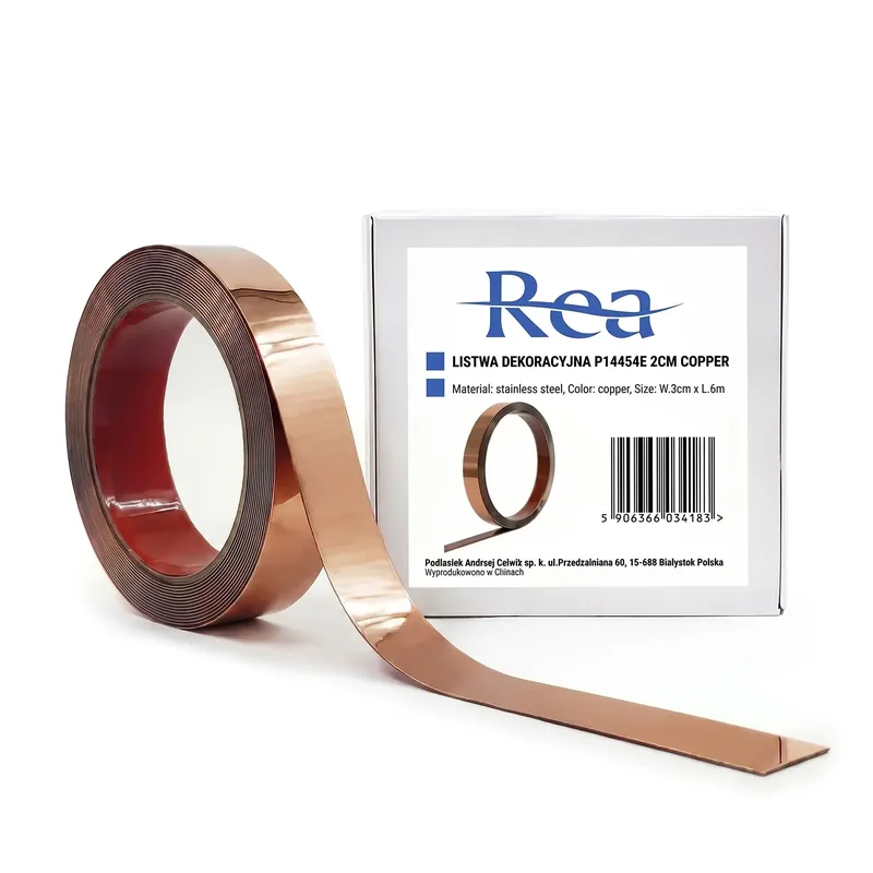 Azonnali szállítás Öntapadós dekorációs szegélyléc Rea P14454E 2cm Copper