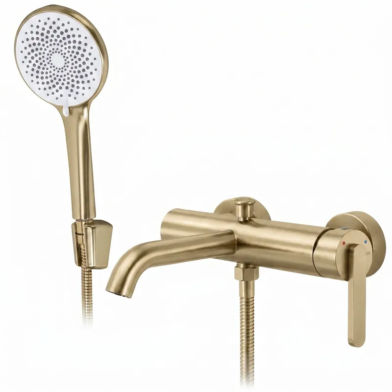 Fürdőkád csaptelep Rivo Ontario Side Brush Gold Biztonságos vásárlás