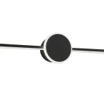 Expressz kézbesítés Fali LED LÁMPA APP848-1W TÜKÖR fölött 40CM ROUND Fekete
