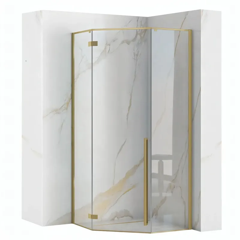 zuhanykabin DIAMOND 100x100 BRUSH GOLD Legjobb ár