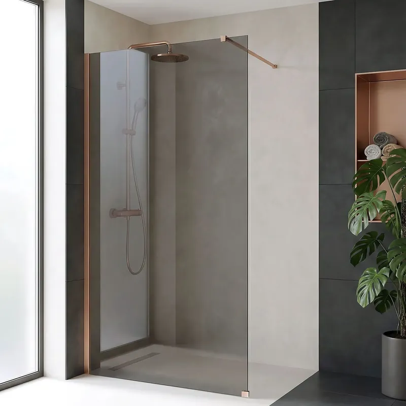 Zuhanyfal Rea Flexi Grey / Brush Copper 100 Árcsökkenés
