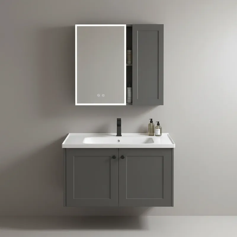 Alacsony ár Fürdőszobabútor szett mosdóval Monti 60cm Grey