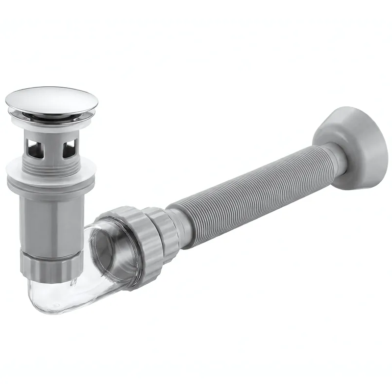 Olcsóbb Mosdószifon click-clack leeresztővel REA Flow Chrome