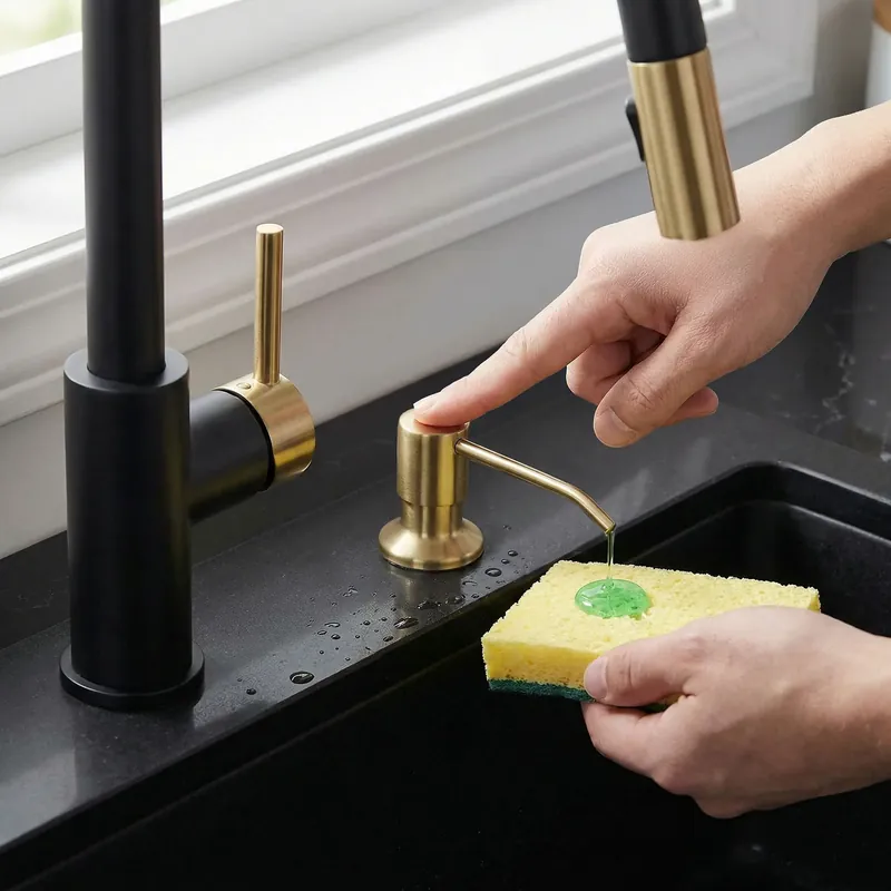 Mosogatószer adagoló Rea mosogatókhoz LON Brush Gold Ajánlat