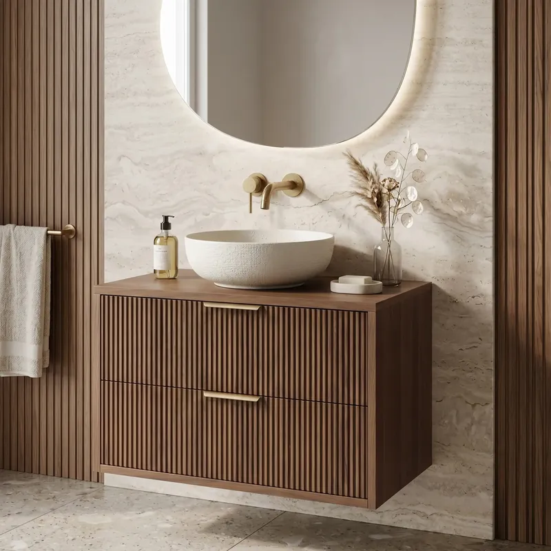 Azonnali szállítás Mosdószekrény Rea Mono 80cm Brown