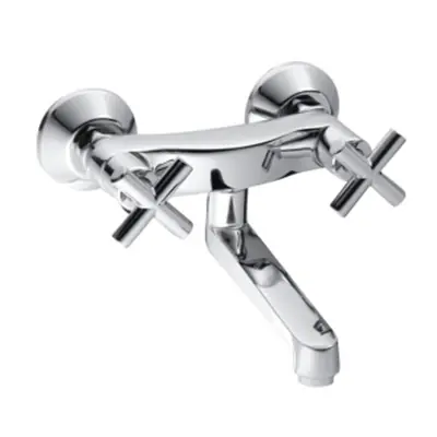 Vásárlói kedvenc Radeco Symetric fali mosogató csaptelep 150 mm hosszú kifolyócsővel (Króm, #340-810-00)Radeco
