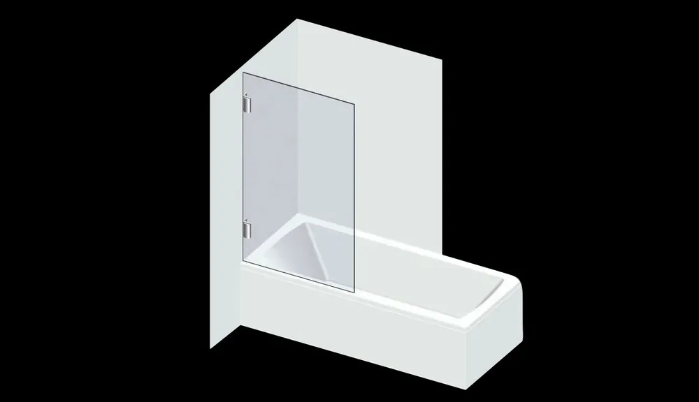 Gyors szállítás Varioglass Signum 601 Kádparaván (100x150 cm)Varioglass