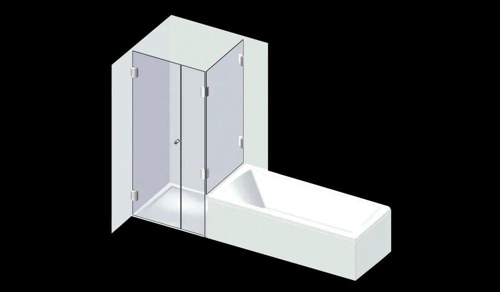 Expressz szállítás Varioglass Signum 622 Kádparaván (80x80x200 cm)Varioglass