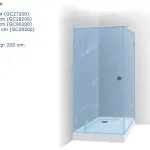 Újdonság Riho Scandic S203 Zuhanykabin (116,8-117,2-86,8-87,2 cm, króm, átlászó, 120x90x200 cm, #GC 92200)Riho