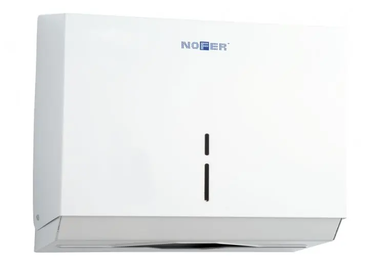 Nofer Miha rozsdamentes hajtogatott kéztörlő adagoló (Színterezett, fehér, 04005.W)Nofer Kedvezmény