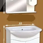Akció Guido 65-ös fürdőszobabútor (dió)Guido