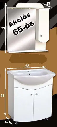 Akció Guido 65-ös fürdőszobabútor (dió)Guido