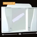 Azonnal elérhető Guido Smaragd 80 tükrös fürdőszobaszekrény (juhar)Guido