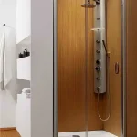 Akciós ár Radaway Dolphi Premium Plus DWJ 140 zuhanyajtó (Barna, króm, 140x190 cm, #33323-01-08N)Radaway