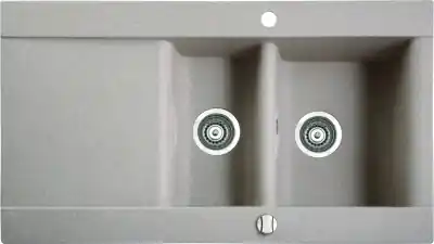 Marmorin Voga 1 medencés gránit mosogató gyümölcsmosóval csepegtetővel (szürke)Marmorin Outlet