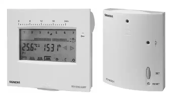 Siemens REV200RF fehér öntanuló érintőképernyős szobatermosztát rádiófrekvenciás összeköttetésselSiemens Ajánlat
