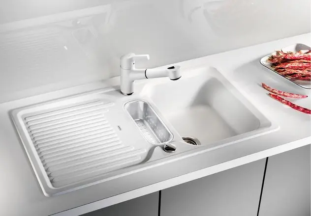 Expressz szállítás BLANCO CLASSIC 5S Silgranit mosogató (fehér, #509242)Blanco