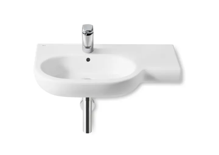 Árengedmény Roca Meridian 75x46 cm aszimmetrikus mosdó jobb oldali pulttal 732724R000Roca