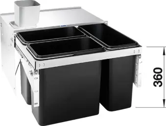 BLANCOSELECT-BOX LUXON 60/3 hulladéktároló (balos, #516589)Blanco Szuper akció