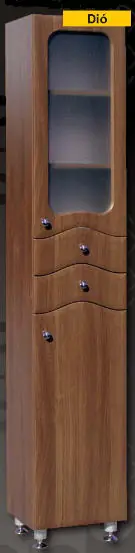 Ne maradj le Guido S-1010 üvegajtós fürdőszobaszekrény (light walnut)Guido
