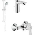 Grohe BauEdge 23356 000 Egykaros mosdócsaptelep + BauEdge 23333 000 Egykaros fali zuhanycsaptelep + New Tempesta II 27598 00E zuhanyszett*Grohe Akciós ár