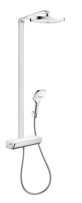 Korlátozott ajánlat Hansgrohe Raindance Select E 300 2jet Showerpipe, DN15 fehér/króm zuhanyrendszer 27128 400 (27128400)Hansgrohe