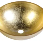 Akció Sapho MURANO 40x13 cm arany üvegmosdó (AL5318-51)Sapho
