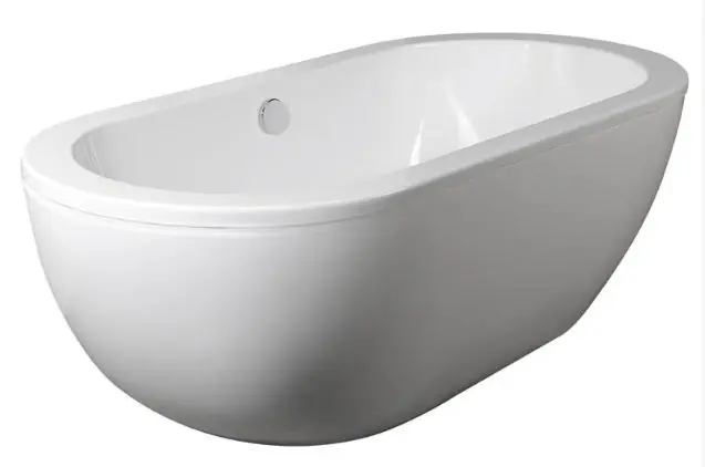 Gyors kiszállítás Aqualine Blanice 181x86 cm térben álló akril kád kompletten lábbal, le-, és túlfolyóval (G7800)Aqualine