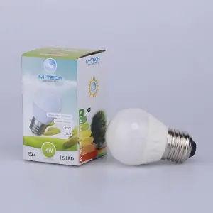Újdonság M-Tech E27 Global G45 15 LED SMD 230V, 3,5W, 280Lm Hideg Fehér 6500K, MTL473 led izzóM-tech