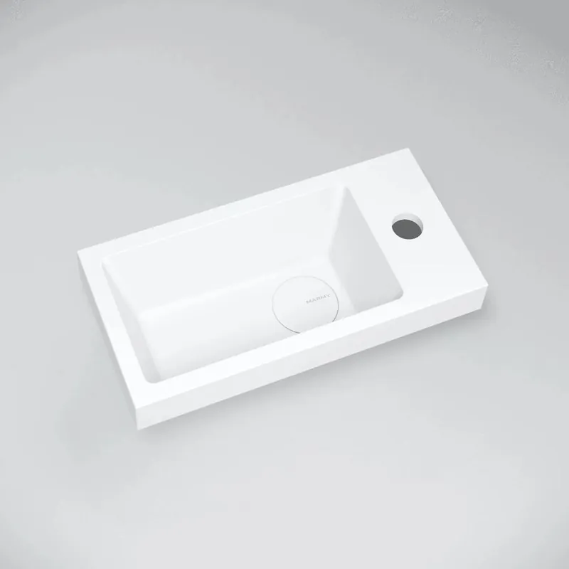 Rendeld meg most Marmy MINI 40x20 cm beépíthető öntöttmárvány mosdó, fehér 6 229 28 04 01 18 (K)Marmy