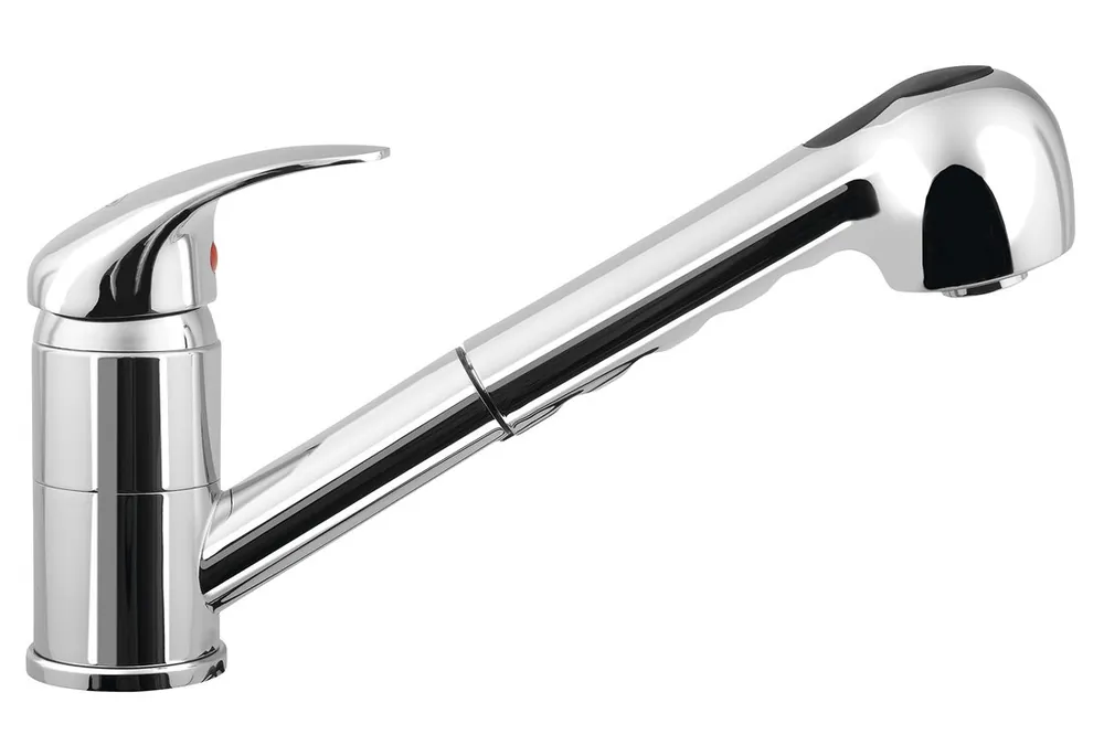 Prémium Aqualine KASIOPEA Mosogató csaptelep, kihúzható zuhannyal, ECO-STOP (1107-70)Aqualine