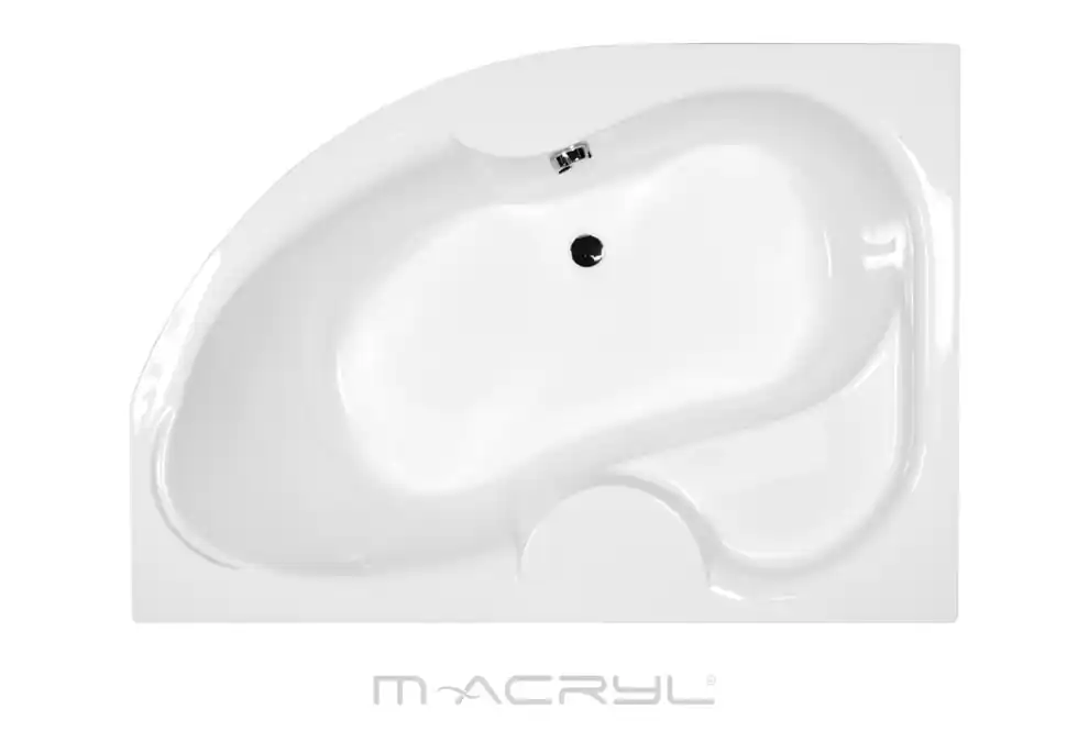 M-Acryl Azalia 170x105 cm-es aszimmetrikus sarokkád kádlábbal, balos 12066M-Acryl Azonnali szállítás