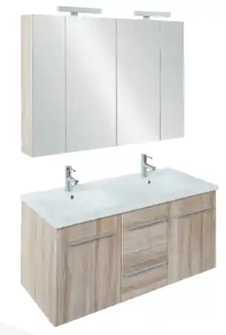 Tboss Miláno 120 fürdőszobabútor komplett szett (dió, #sima tükörrel)Tboss Alacsony ár