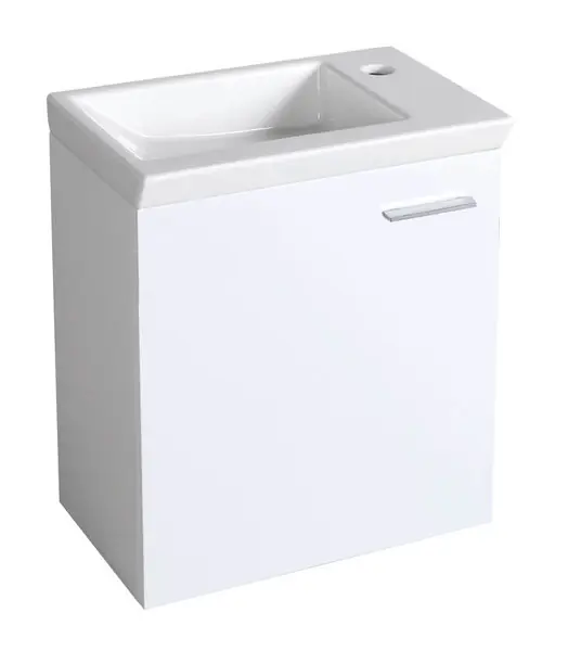 Kedvezményes ár Aqualine fürdőszobaszekrény Zoran mosdóval balos (51046L + 4045)Aqualine